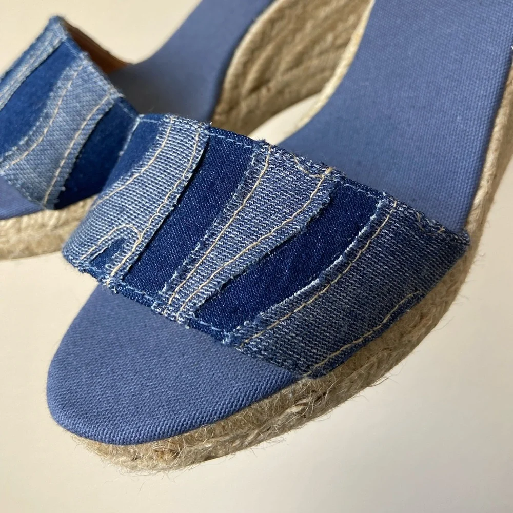 Castaner espadrille denim wedges, size 36